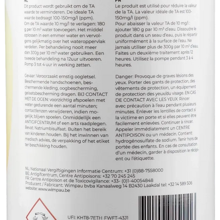 W'eau TA- Alcalinité - 1 kg
