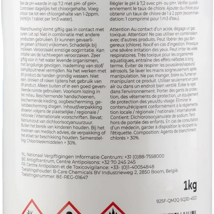 W'eau kleine chloortabletten 20 grams - 1 kg
