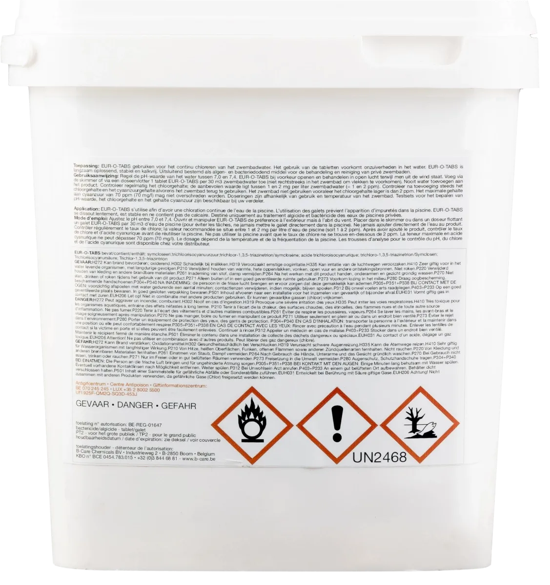 W'eau kleine chloortabletten 20 grams - 5 kg