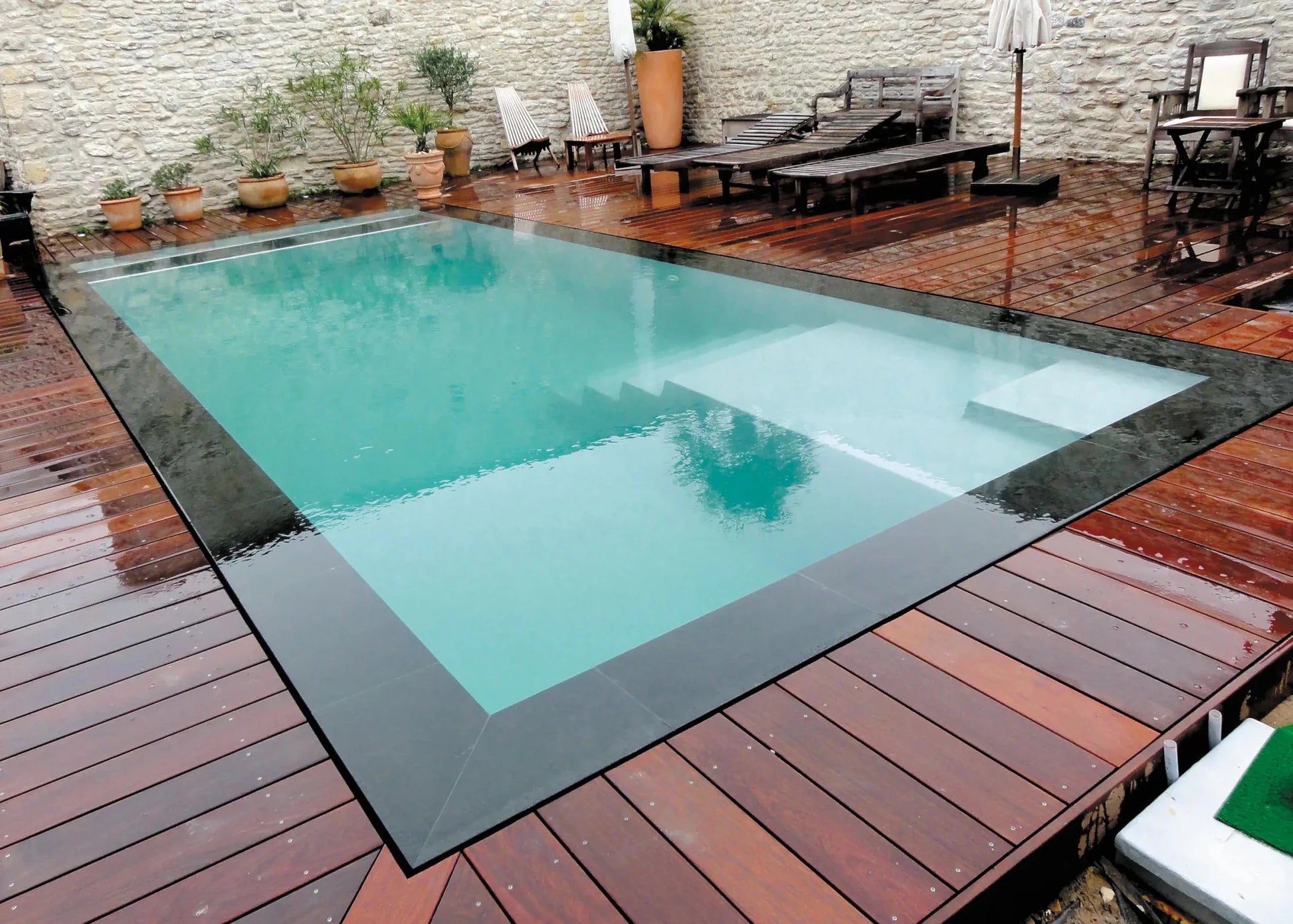 Auron Blauw Polyester zwembad - 570 cm x 295 cm x 150 cm - Azzura Pool