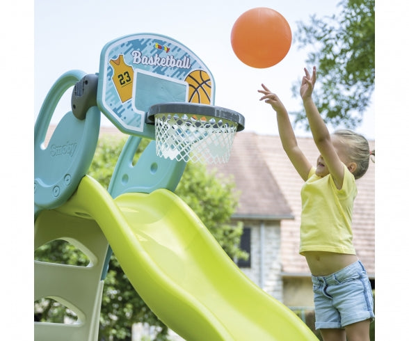 Smoby Basketbal Mand - 3-in-1 voor Glijbanen