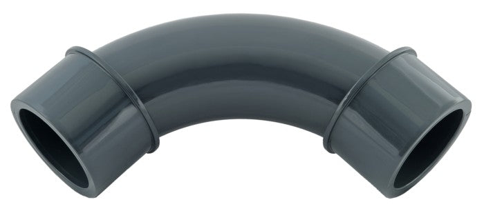Coude 90° PVC-U 50 mm douille à coller 16bar gris 