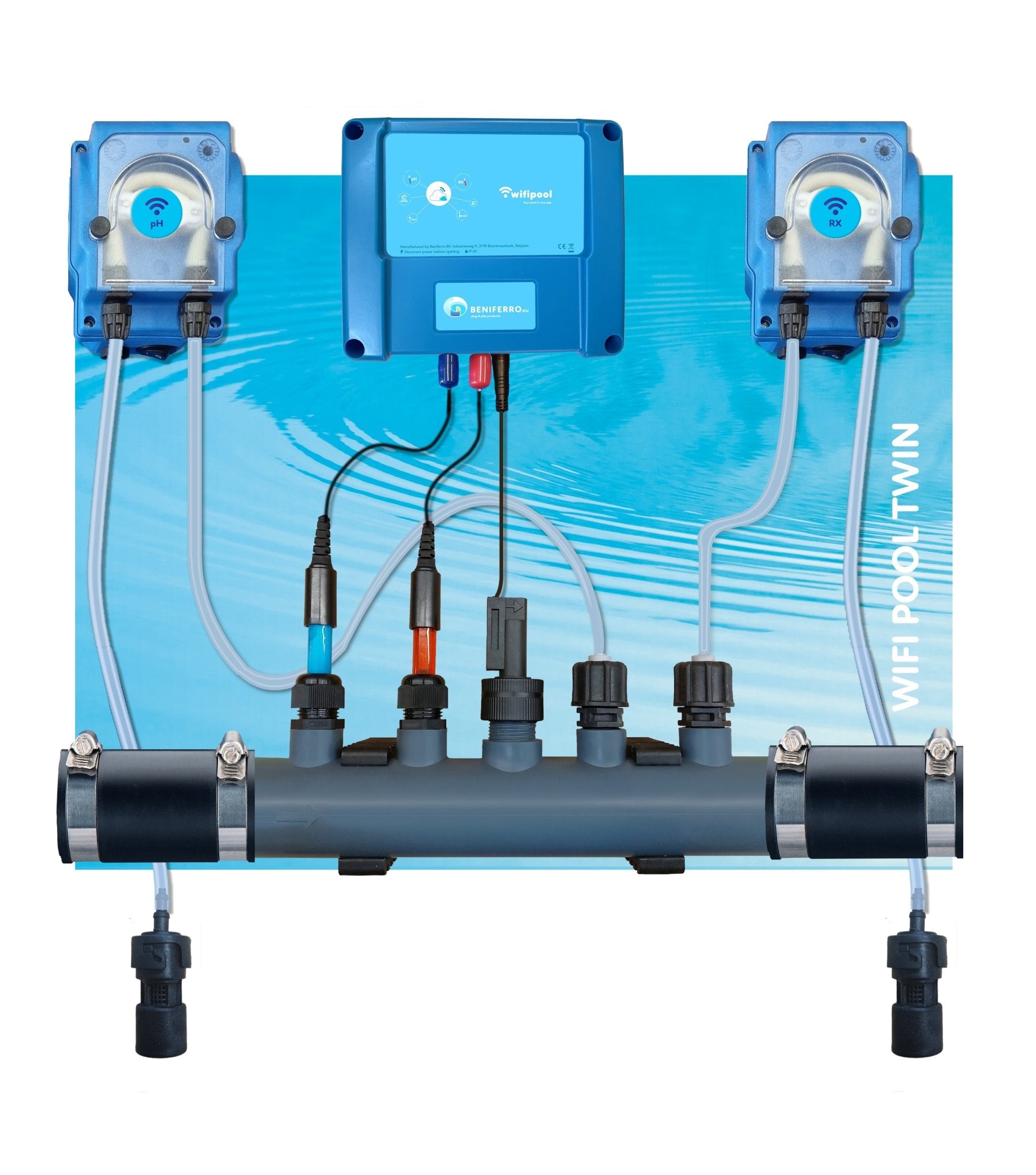 Beniferro - Pool Twin voorgemonteerd WIFI waterbehandeling - Azzura Pool
