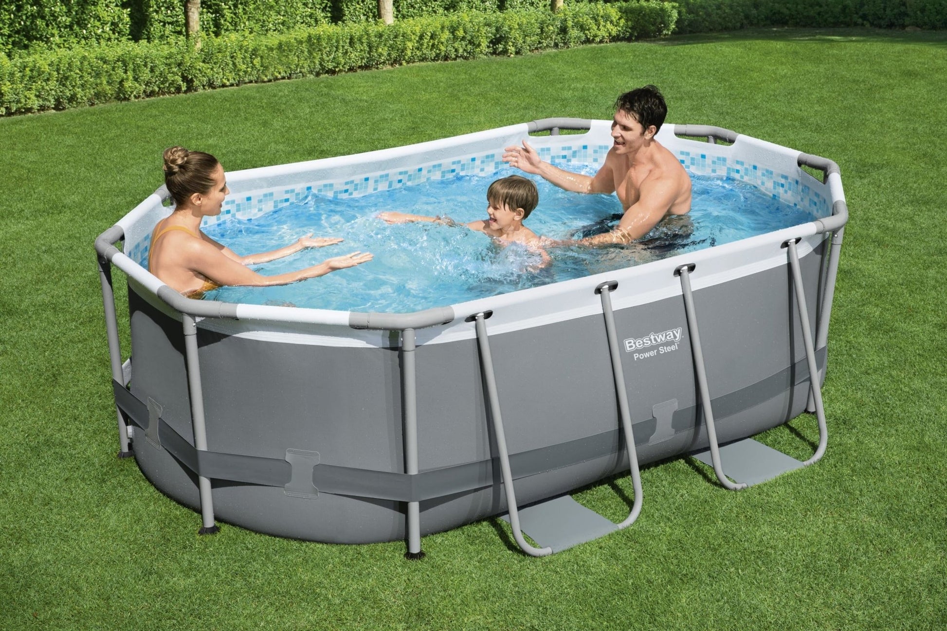 Bestway Power Steel Ovaal Zwembad – 305 cm x 200 cm x 84 cm - Azzura Pool