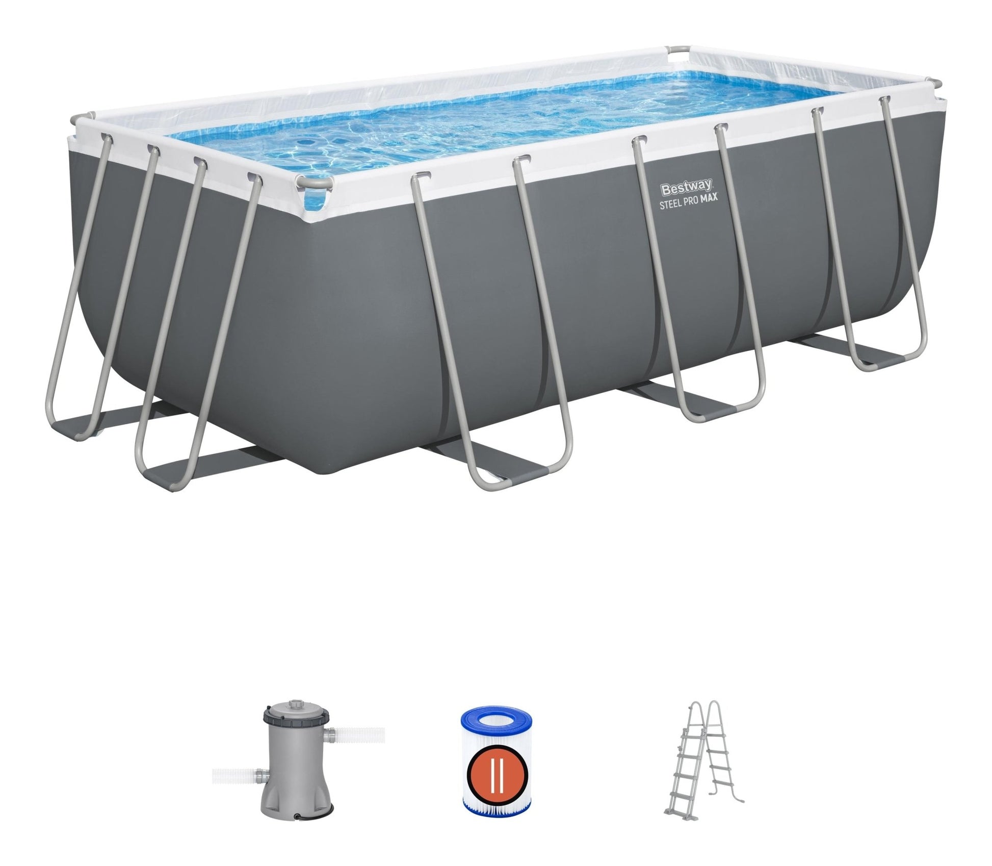 Bestway Steel Pro Max Bovengronds Zwembad Set 412 cm x 201 x 122 cm - Azzura Pool
