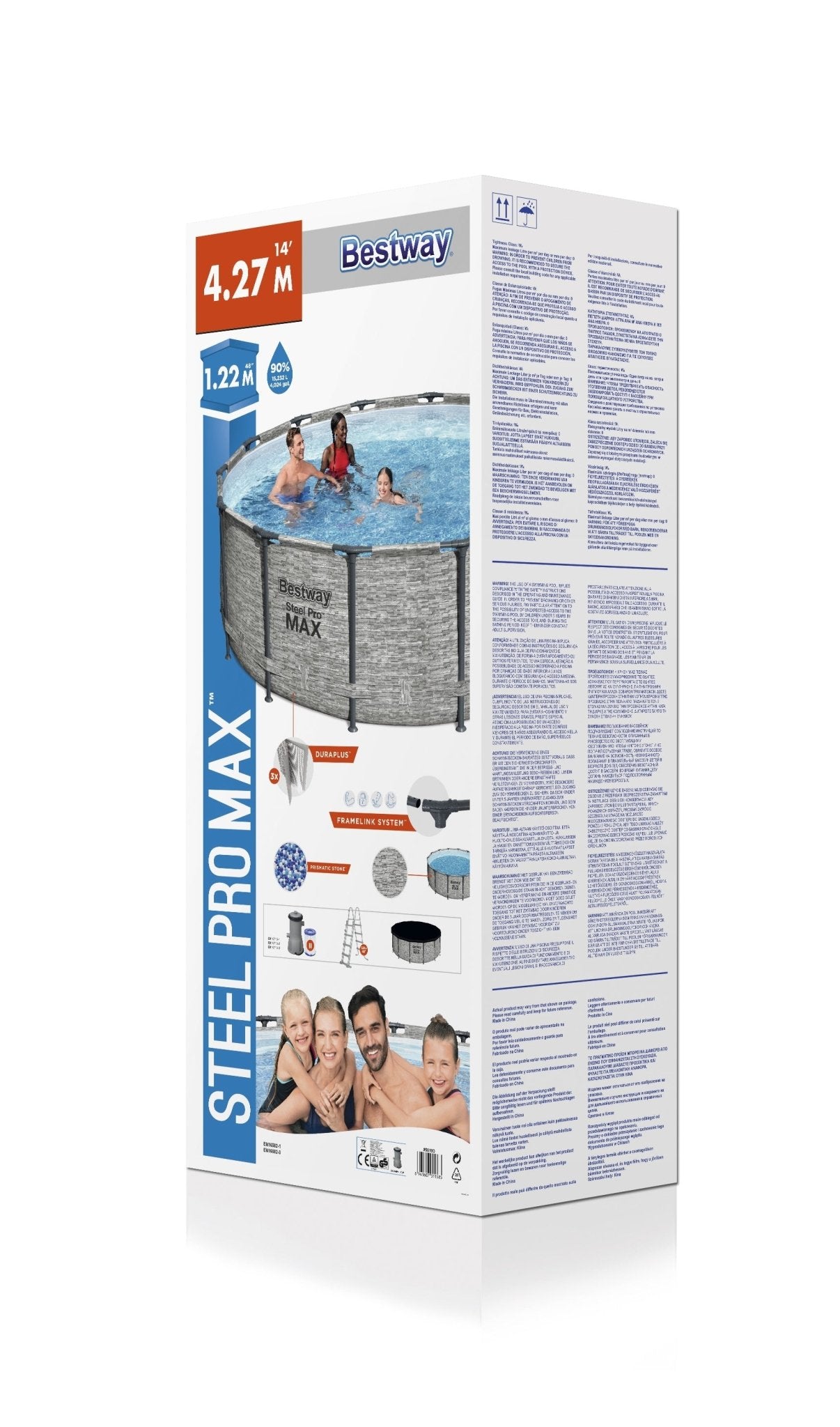 Bestway Steel Pro MAX Rond Frame Zwembad Set 427 cm × 122 m - Azzura Pool