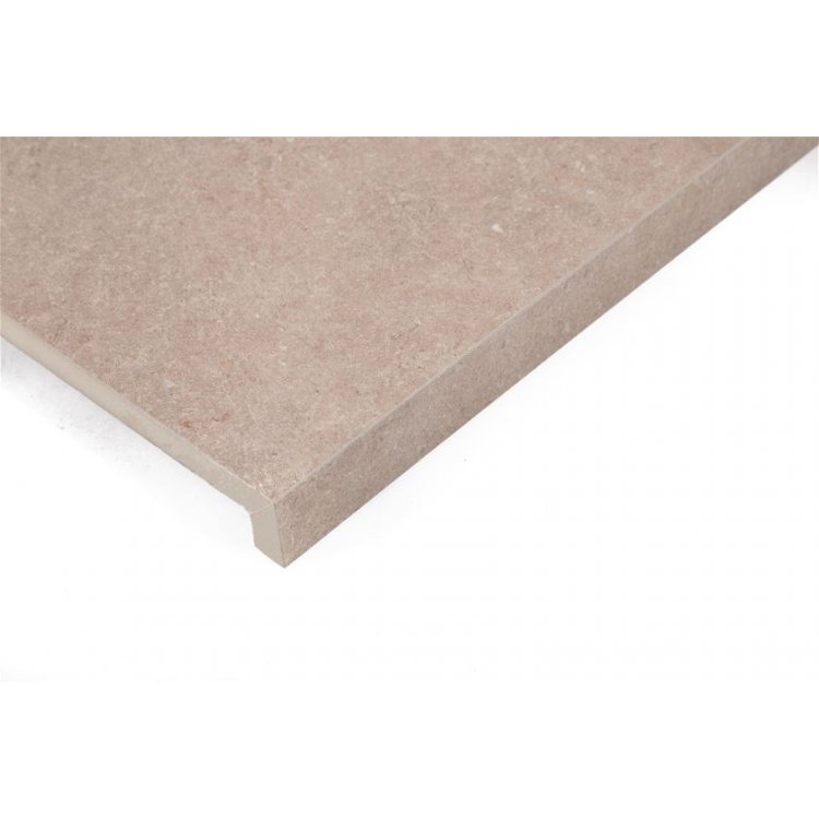 Biscuit Beige Keramische Boordsteen 60x35x4/2 - Azzura Pool