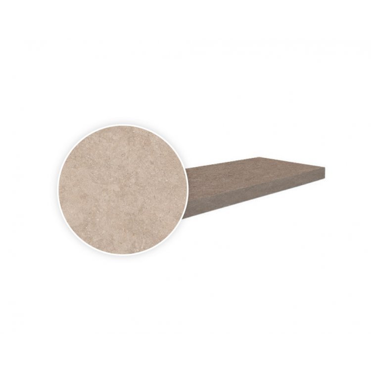 Biscuit Beige Keramische Boordsteen 60x35x4/2 - Azzura Pool
