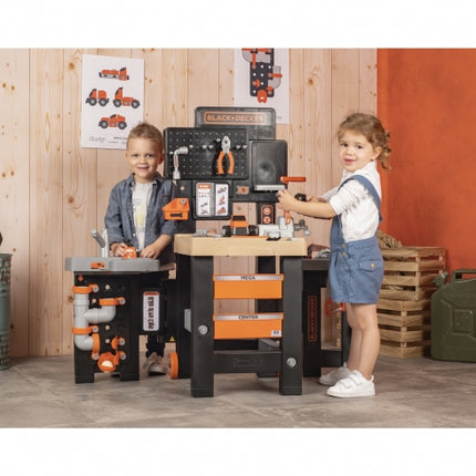 Établi pour jouets Mega Center de Smoby Black + Decker