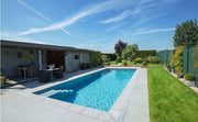 BlueFino polypropyleen zwembad met rechte trap lichtgrijs - 600 x 375 x 150 cm - Azzura Pool