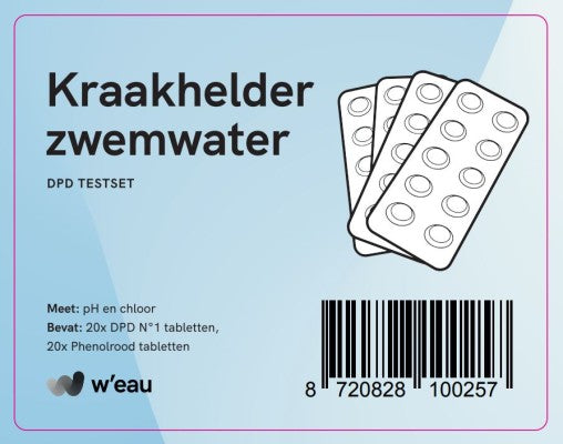 Coffret de test W'eau DPD comprenant des pastilles (Chlore et pH)