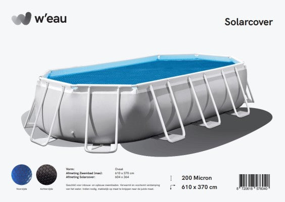 W'eau Solarcover oval 610 x 370 cm