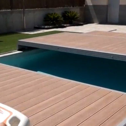 Couverture de piscine et terrasse Deckwell en 1 - Gris - 600 x 300 cm