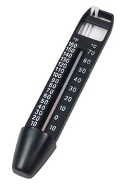 Delphin Thermometer 25cm lang zwart - Azzura Pool