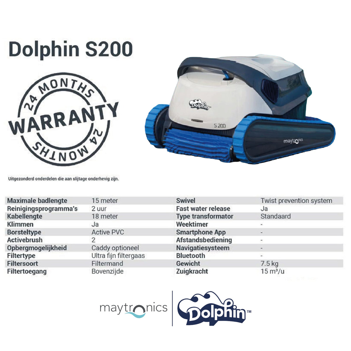 Dolphin S200 zwembadrobot - Azzura Pool