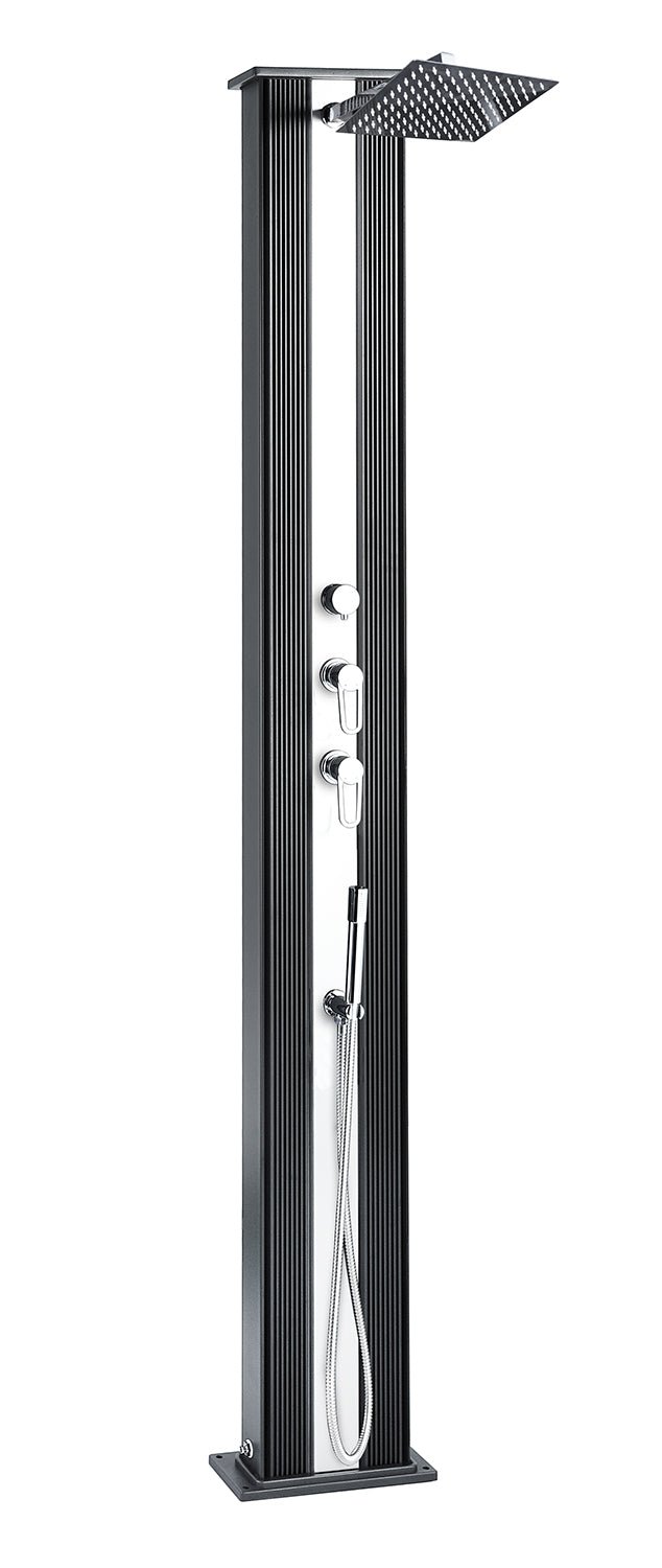 Douche Hybride Dada Straight 40L Kleur Antraciet / Geborsteld aluminium - Azzura Pool