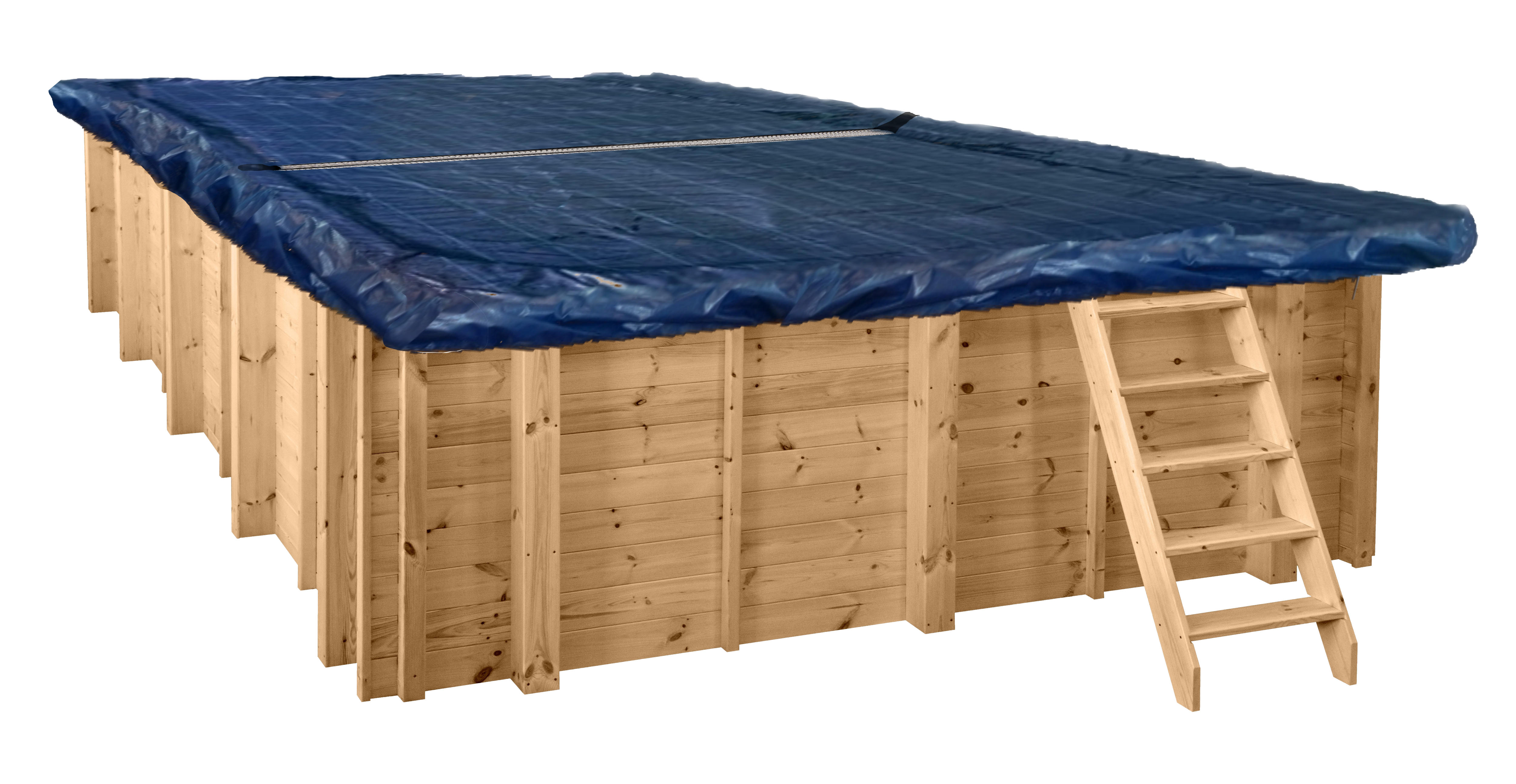 Winterzeil zonder Maas voor voor houten zwembad  790 cm x 400 cm
