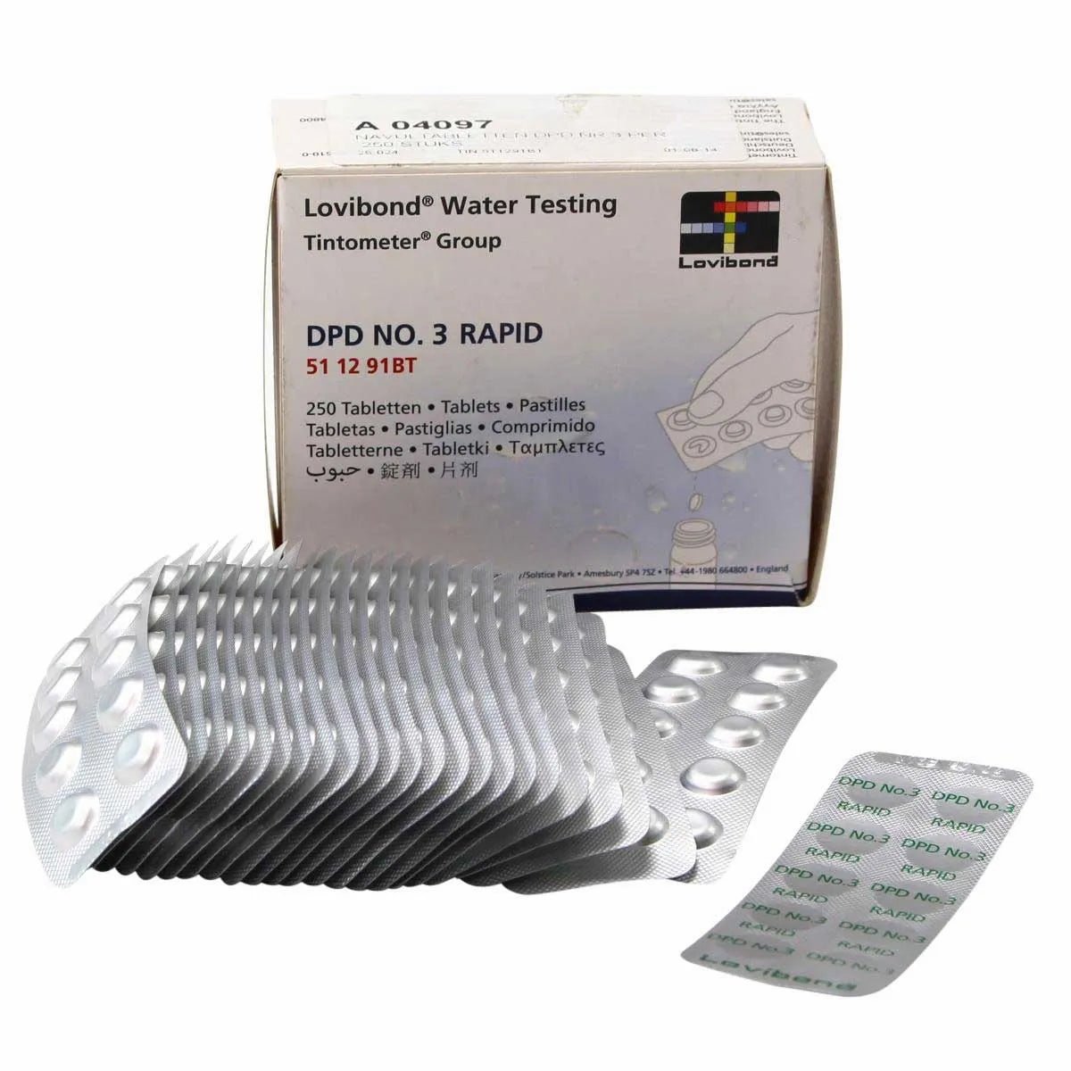 DPD 3 tabletten voor manuele tester - 100 stuks - Azzura Pool