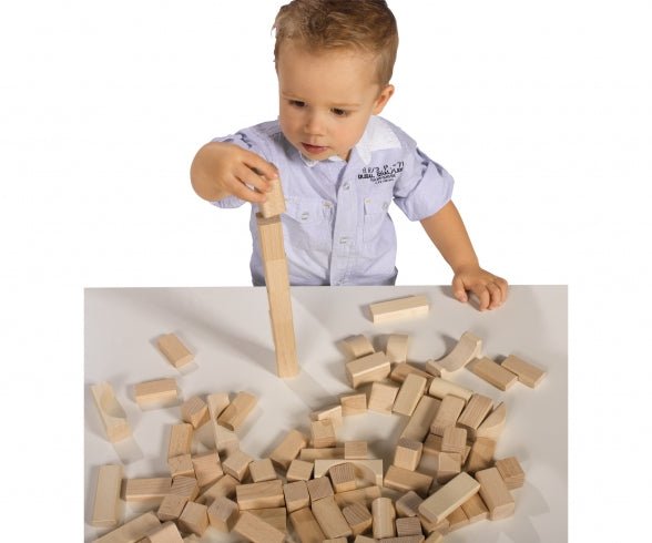 Eichhorn Houten Blokkenset – 100 Stuks in Bewaaremmer - Azzura Pool