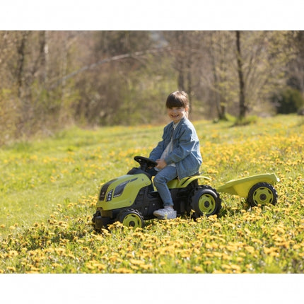 Smoby Farmer XL Trettraktor mit Anhänger – Grün