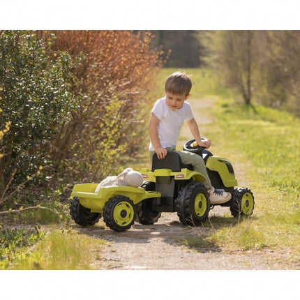 Tractor de pedales Smoby Farmer XL con remolque - Verde