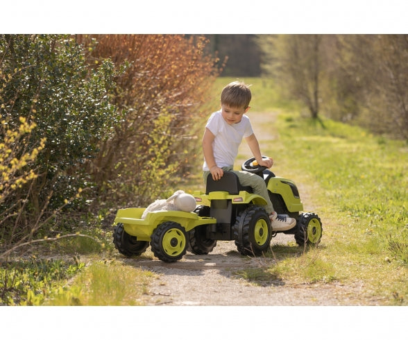 Tracteur à pédales Smoby Farmer XL avec remorque - Vert