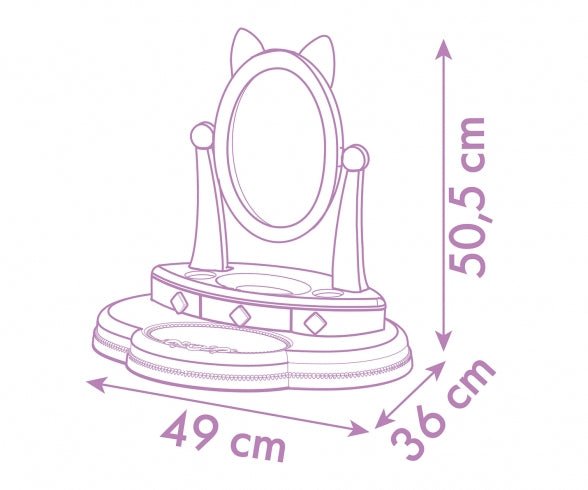 Gabby’s Dollhouse Tabletop Dressing Table - Azzura Pool