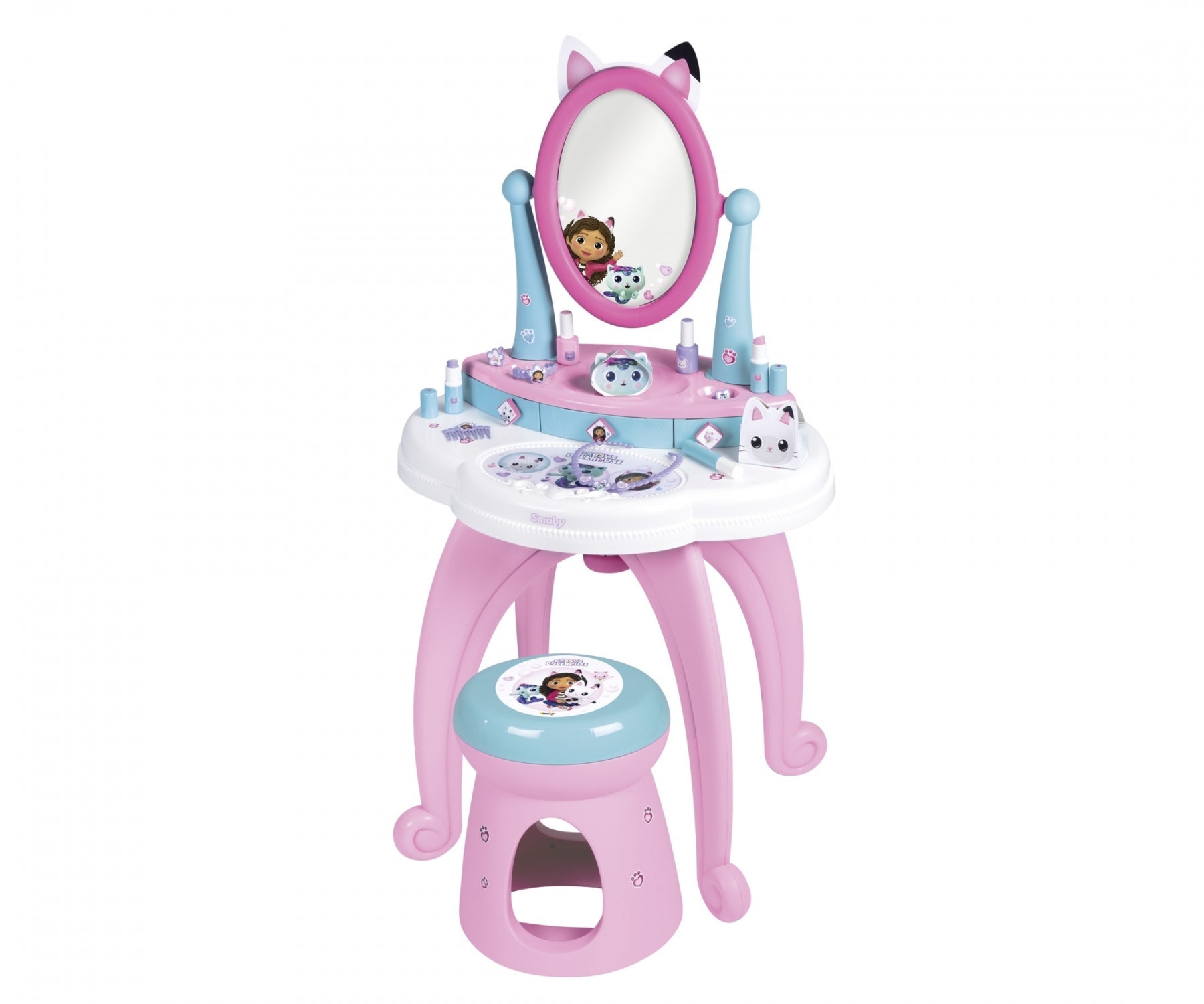 Gabby's Poppenhuis 2in1 Kaptafel met Kruk - Azzura Pool