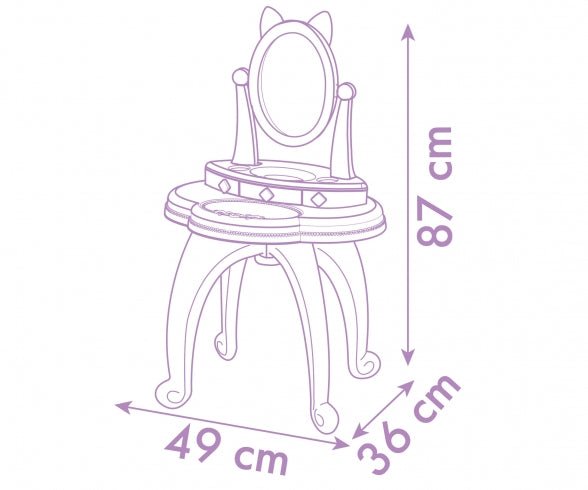 Gabby's Poppenhuis 2in1 Kaptafel met Kruk - Azzura Pool