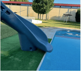 Glijbaan - Granietkleurig - 150 cm - Azzura Pool