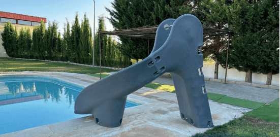 Glijbaan - Zandkleurig - 150 cm - Azzura Pool