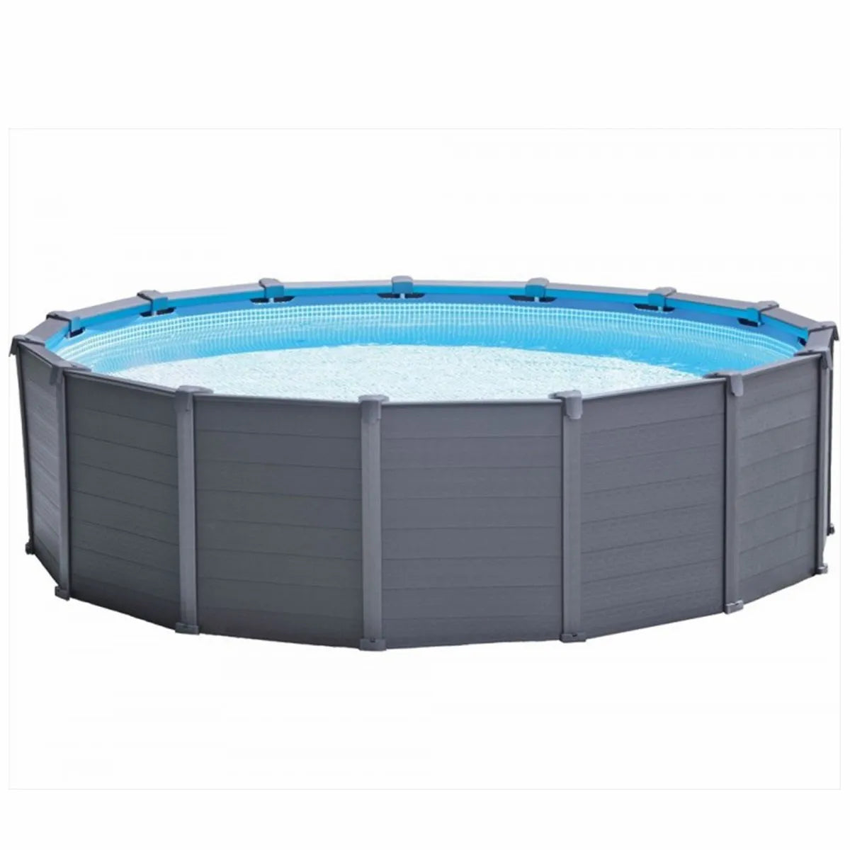 Intex Graphite Grey Panel zwembad - 478 x 124 cm - met zandfilterpomp en accessoires
