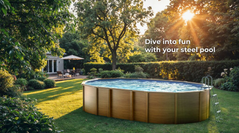 Gré Amazonia stalen zwembad - 610 x 375 x 132 cm - Azzura Pool
