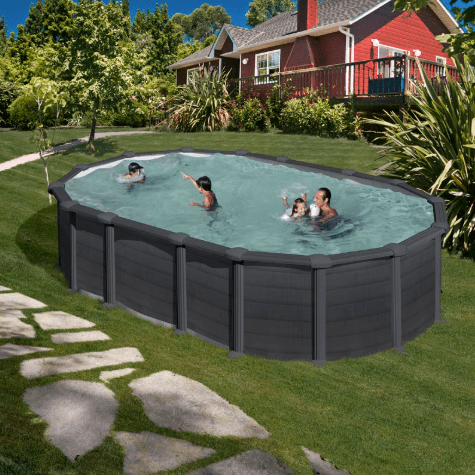 Gre Capri Ovaal Staal Zwembad 610 cm x 375 cm x 132 cm - Azzura Pool