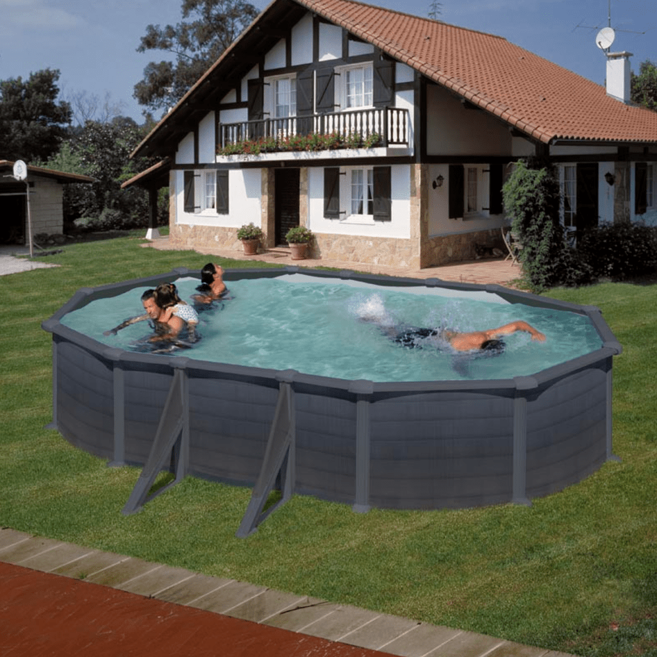 Gre Granada Ovaal Staal Zwembad 610 cm x 375 cm x 132 cm - Azzura Pool