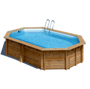 Gre Houten zwembad Canelle 2 ovaal 535 cm x 335 cm x 117 cm - Azzura Pool