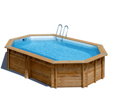 Gre Houten zwembad Canelle 2 ovaal 535 cm x 335 cm x 117 cm - Azzura Pool