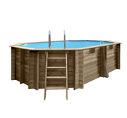 Gre Houten zwembad Grenade 2 ovaal 436 cm x 336 cm x 117 cm - Azzura Pool