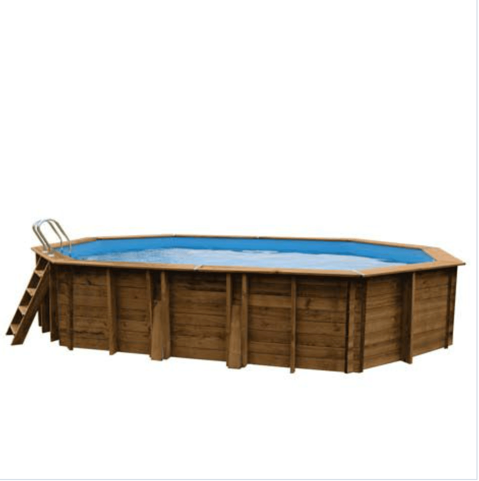Gre Houten zwembad Macadamia ovaal 632 cm x 335 cm x 130 cm - Azzura Pool