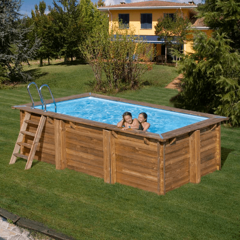 Gre Houten zwembad Marbella 2 – 420 cm x 270 cm x ↕117 cm - Azzura Pool