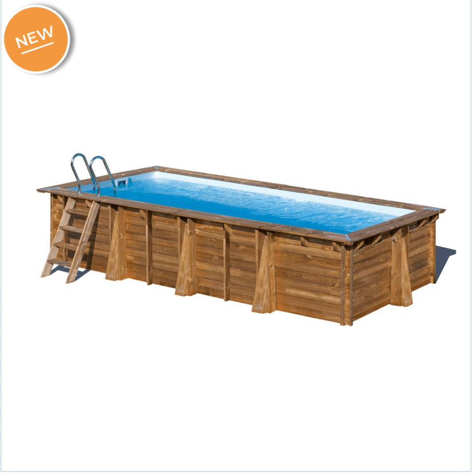 Gre Houten zwembad Papaya rechthoekig 520 cm x 320 cm x 133 cm - Azzura Pool