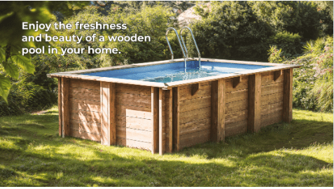 Gre Houten zwembad Sunbay Mango rechthoekig 618 cm x 320 cm x 130 cm - Azzura Pool