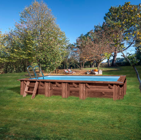 Gre Houten zwembad Sunbay Mango rechthoekig 618 cm x 320 cm x 130 cm - Azzura Pool