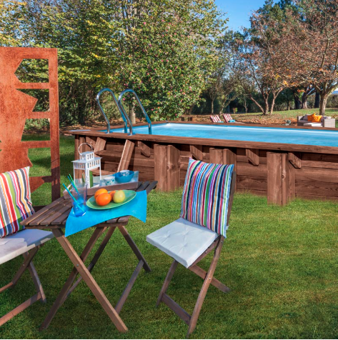 Gre Houten zwembad Sunbay Mango rechthoekig 618 cm x 320 cm x 130 cm - Azzura Pool