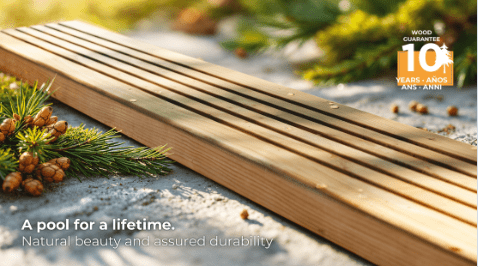 Gre Houten zwembad Sunbay Mango rechthoekig 618 cm x 320 cm x 130 cm - Azzura Pool