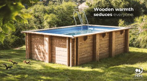 Gre Houten zwembad Sunbay Mango rechthoekig 618 cm x 320 cm x 130 cm - Azzura Pool