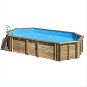 Gre Houten zwembad Vermela ovaal 672 cm x 472 cm x 146 cm - Azzura Pool