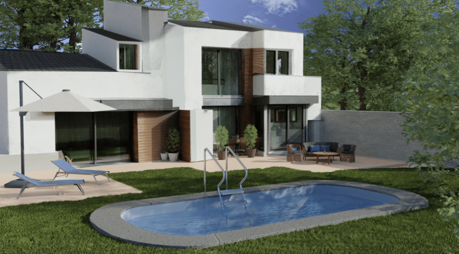 Gre Moorea Ovaal 800 x 400 x ↕150 cm - Azzura Pool