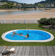 Gre Sumatra Ovaal 800 x 400 x ↕120 cm - Azzura Pool