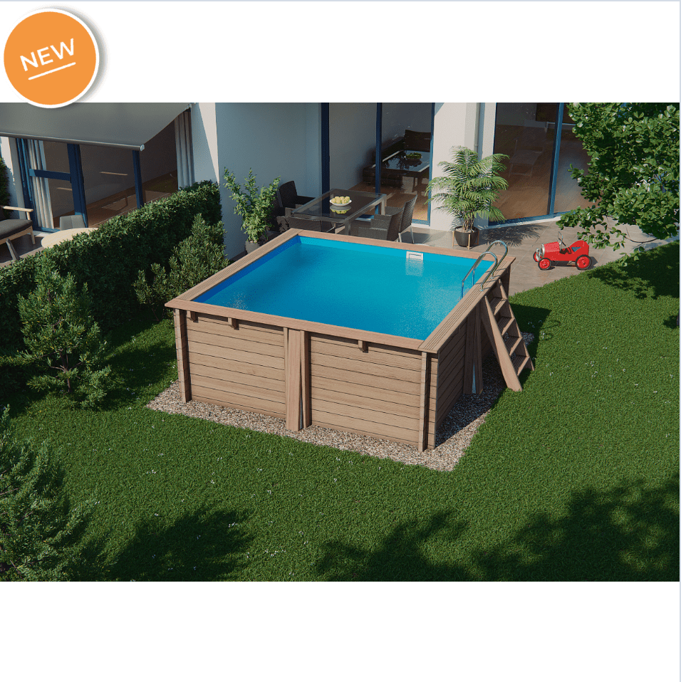 Gre Vierkant Carra zwembad 305 cm x 305 cm x ↕119 cm - Azzura Pool